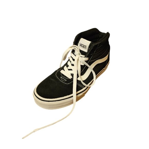 Vans Classic Black Suede/Canvas Sk8-Hi Skateboard Shoe Unisex - Picture 2 of 6